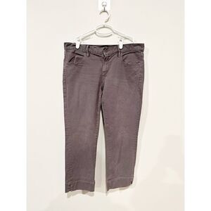 Anthropologie pilcro and the letterpress low rise straight crop gray jeans